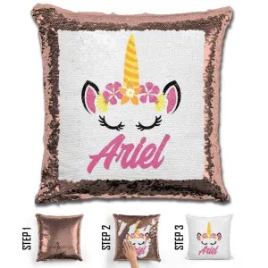 Unicorn Personalized Magic Sequin Pillow