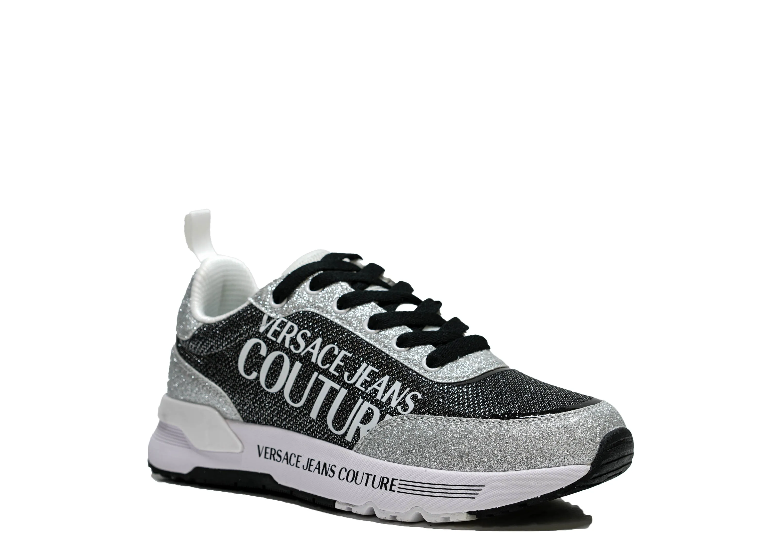 Versace Jeans Women's Black Mesh Sneaker 74VA3SA3 - 40% OFF