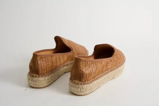 Vida Brown Rafia Espadrille