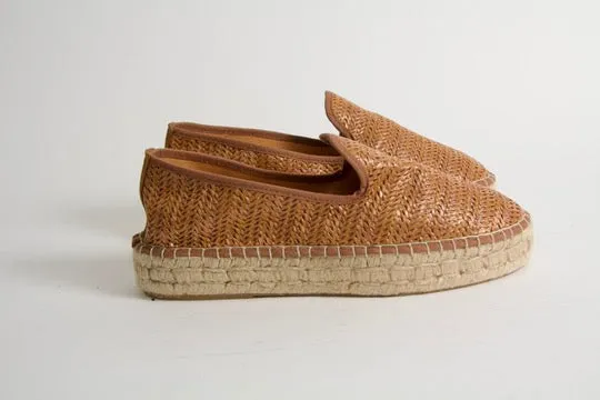 Vida Brown Rafia Espadrille
