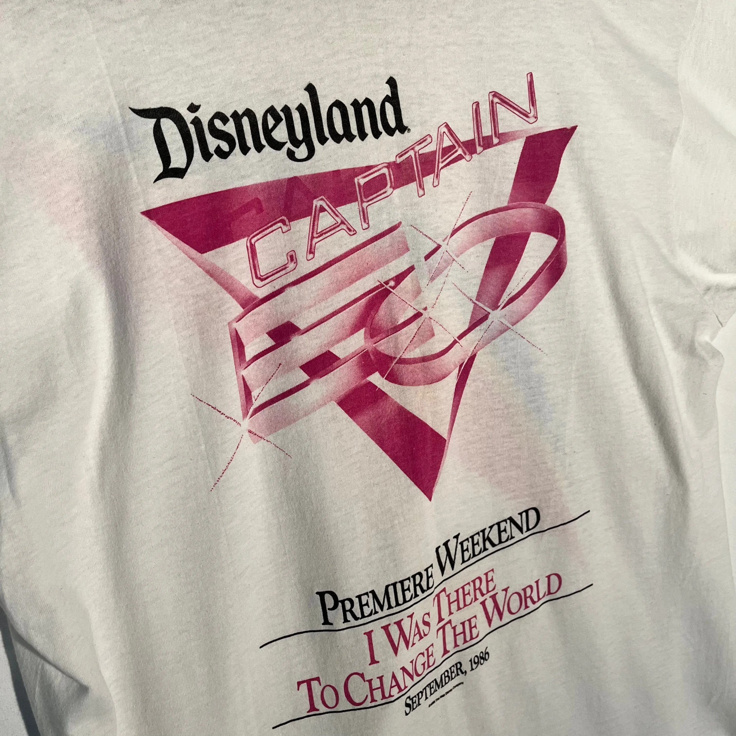 VTG '86 Captain EO Weekend Premier Disneyland Tee - White