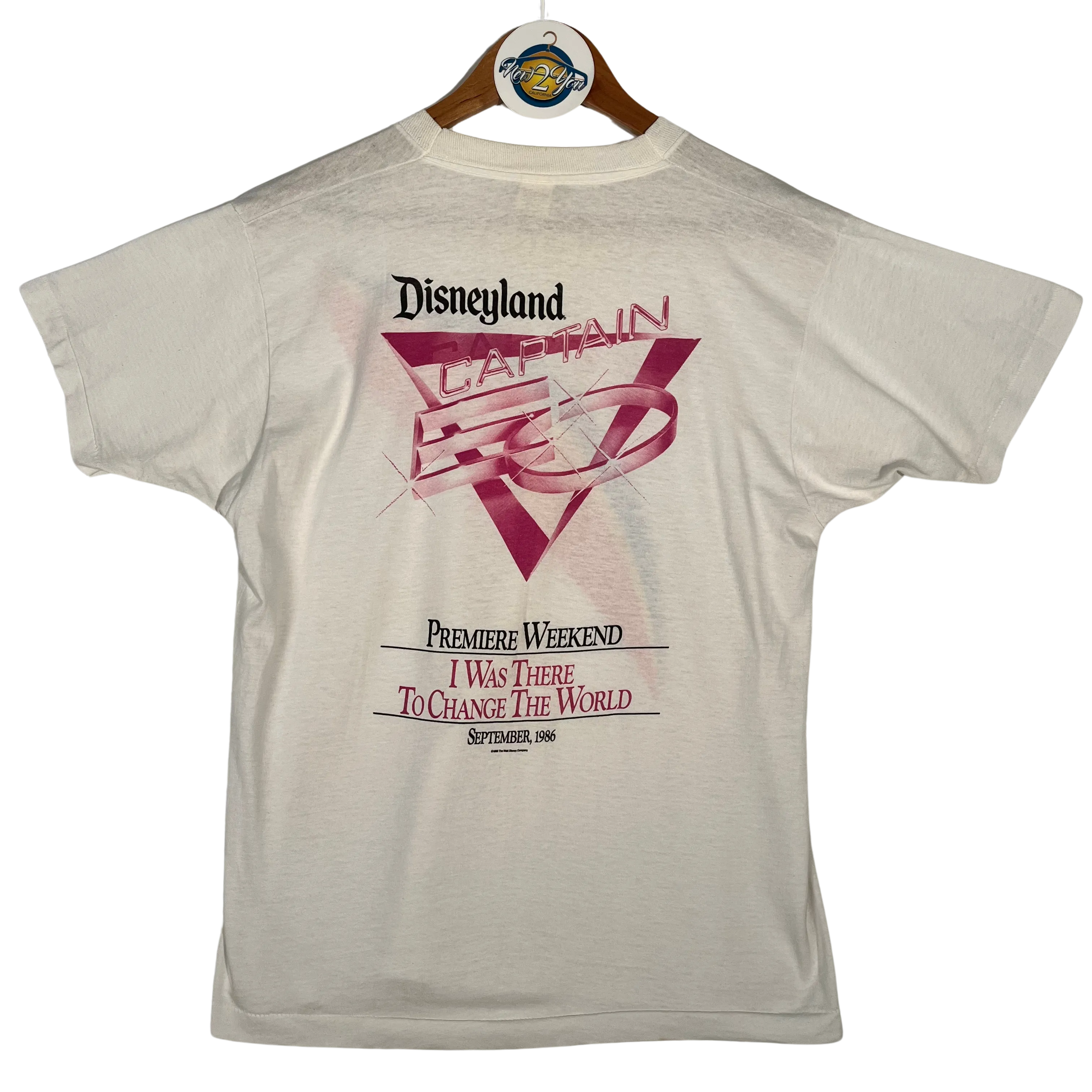 VTG '86 Captain EO Weekend Premier Disneyland Tee - White