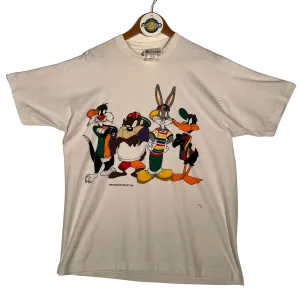VTG '93 Looney Tunes Graphic Tee By Jerry Leigh - White