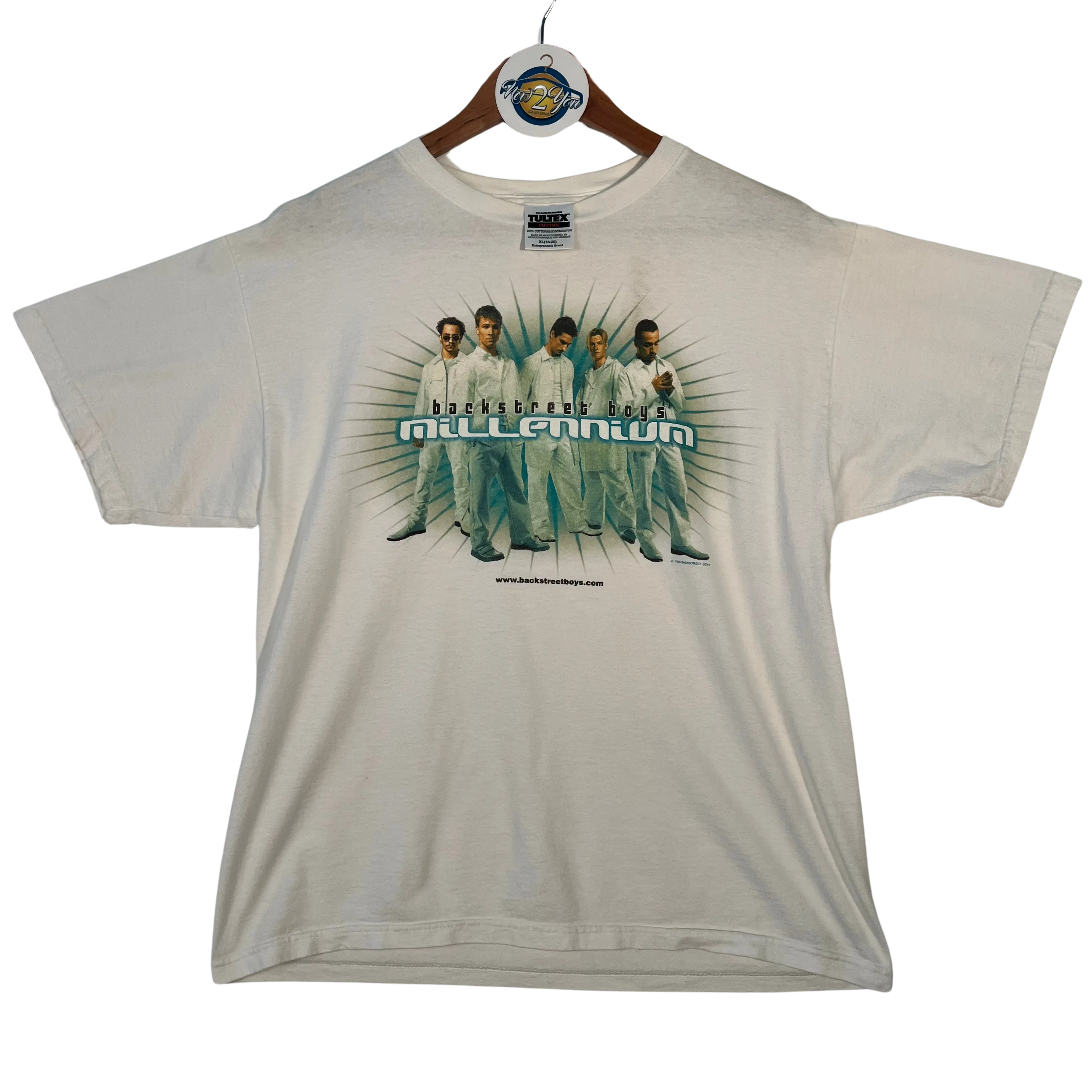 VTG 99' Backstreet Boys Millennium Album Cover Tee - White