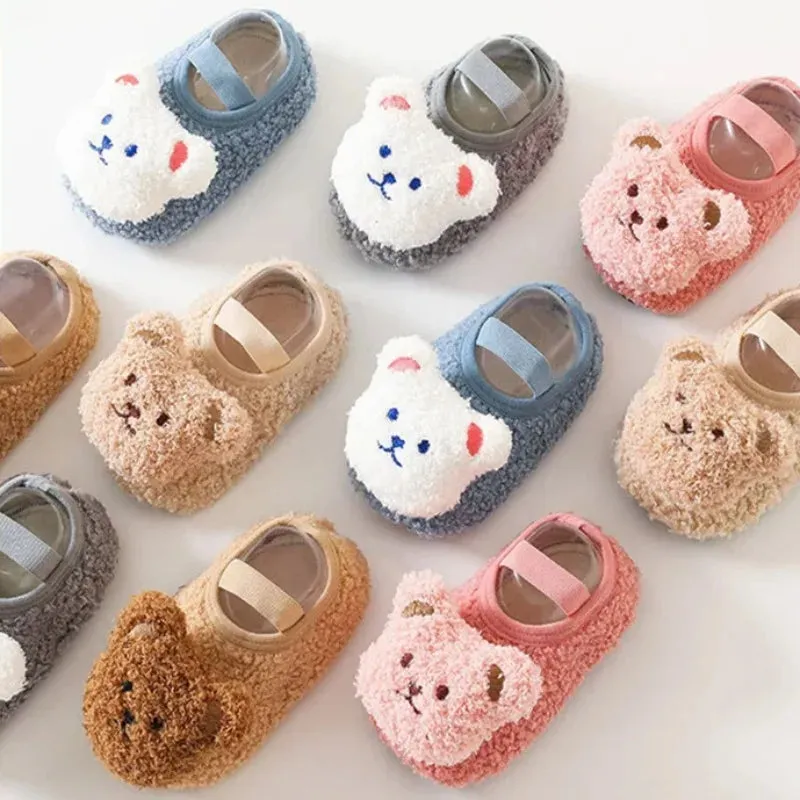 Warm And Soft - Fluffy Children's Slippers With Non - Slip Soles