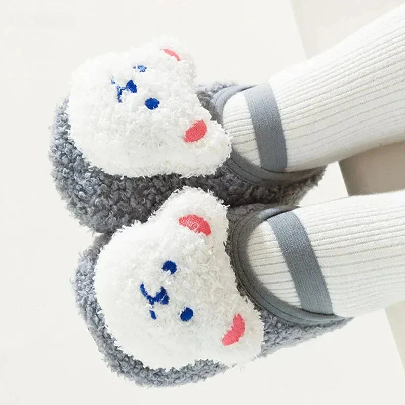 Warm And Soft - Fluffy Children's Slippers With Non - Slip Soles