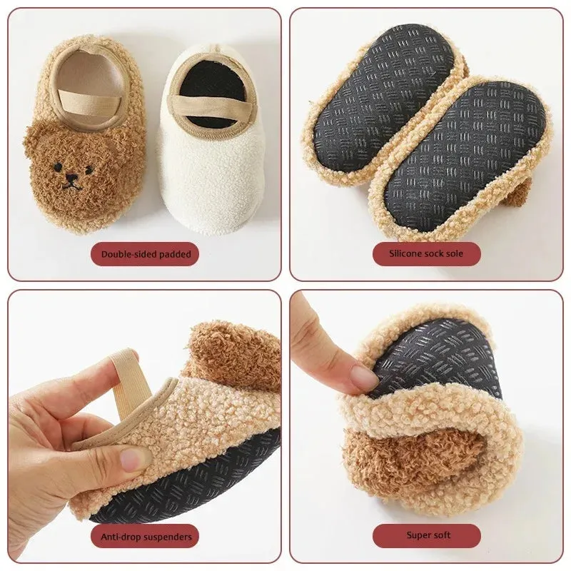 Warm And Soft - Fluffy Children's Slippers With Non - Slip Soles