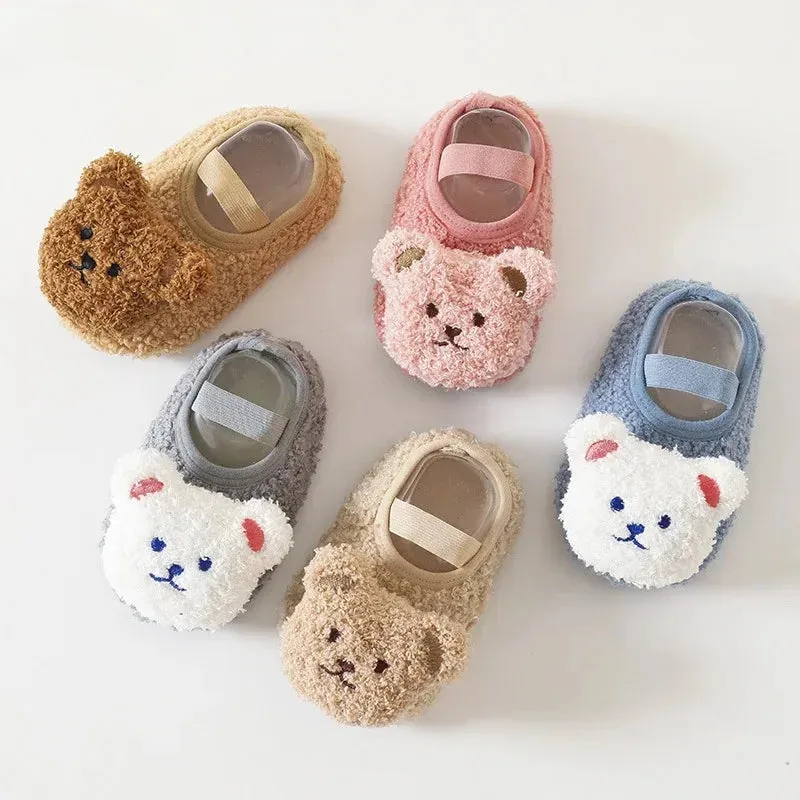 Warm And Soft - Fluffy Children's Slippers With Non - Slip Soles