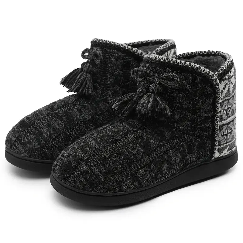 Warm Woolen Knit Winter Slippers