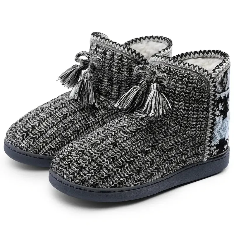 Warm Woolen Knit Winter Slippers