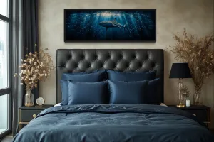 Whale Shark Long Horizontal Underwater Canvas Wall Art