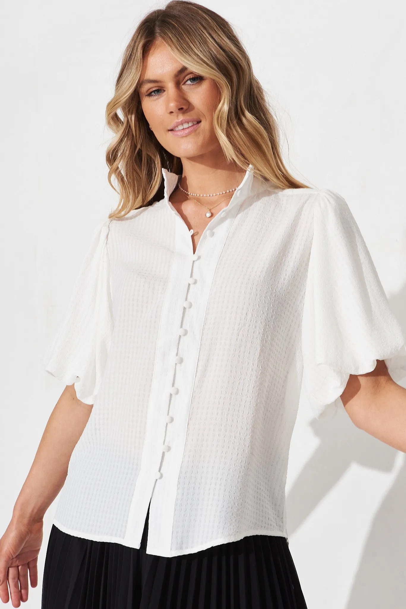 White Elegant Blouse
