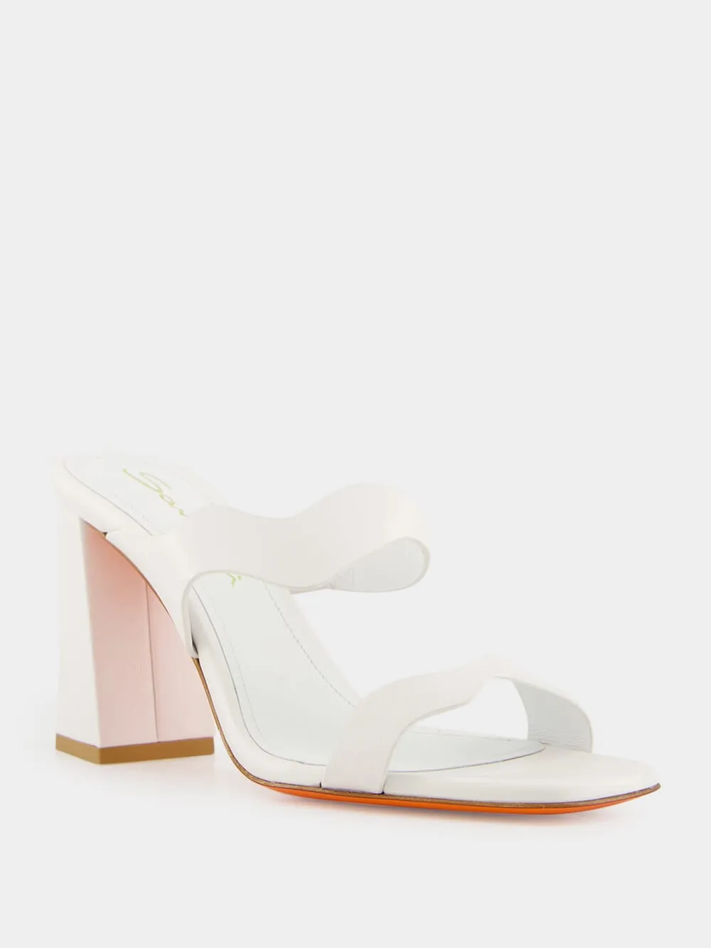 White Leather Adriatica Mules