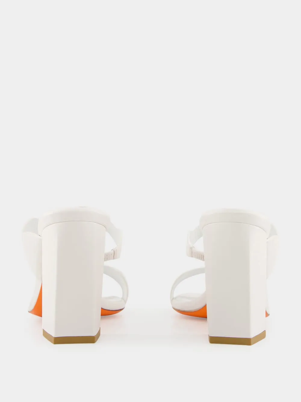 White Leather Adriatica Mules