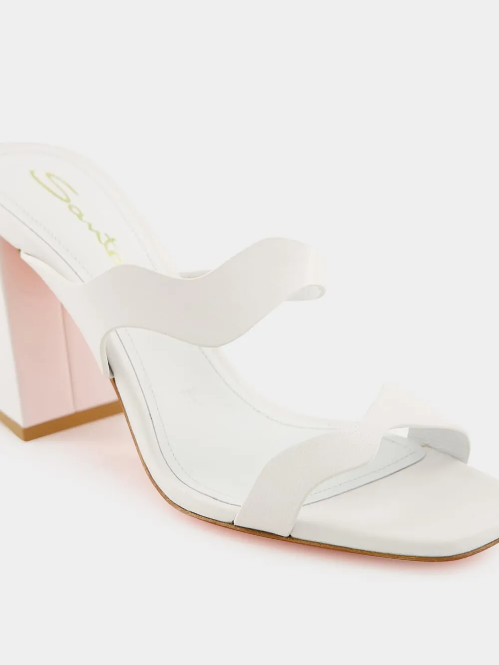 White Leather Adriatica Mules