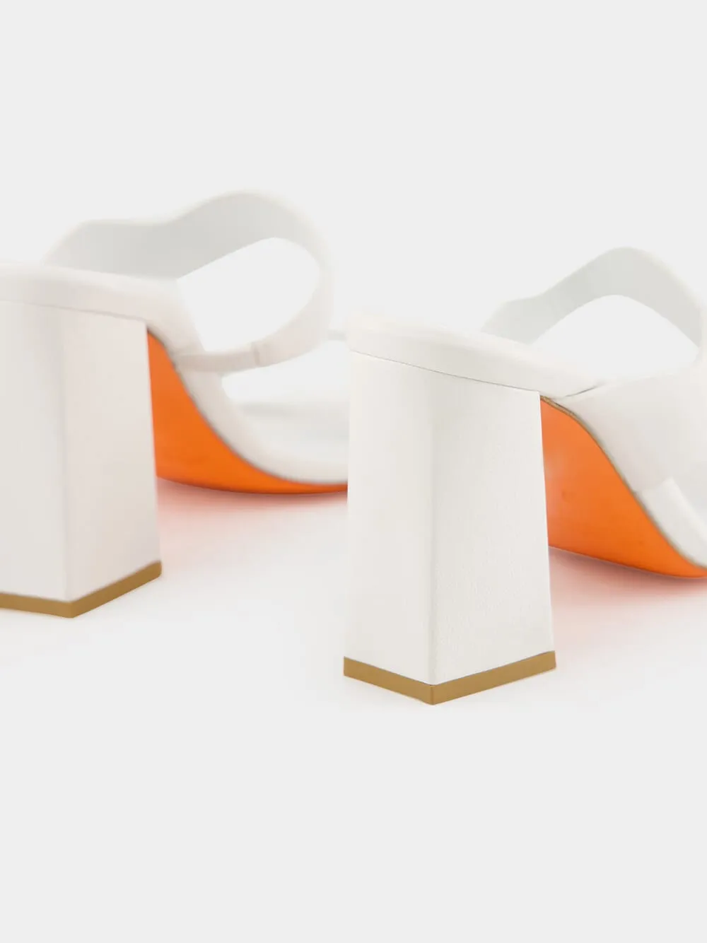 White Leather Adriatica Mules