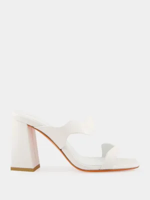 White Leather Adriatica Mules