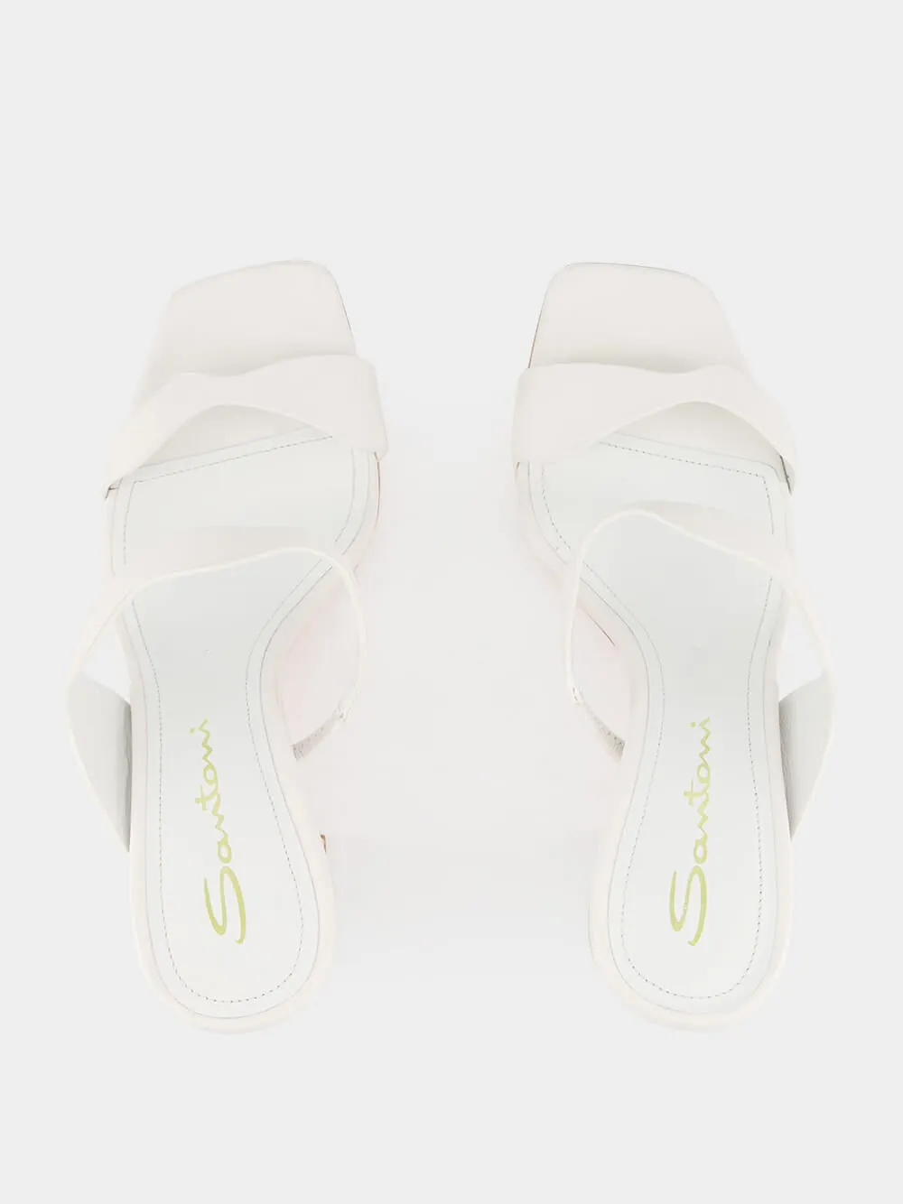 White Leather Adriatica Mules