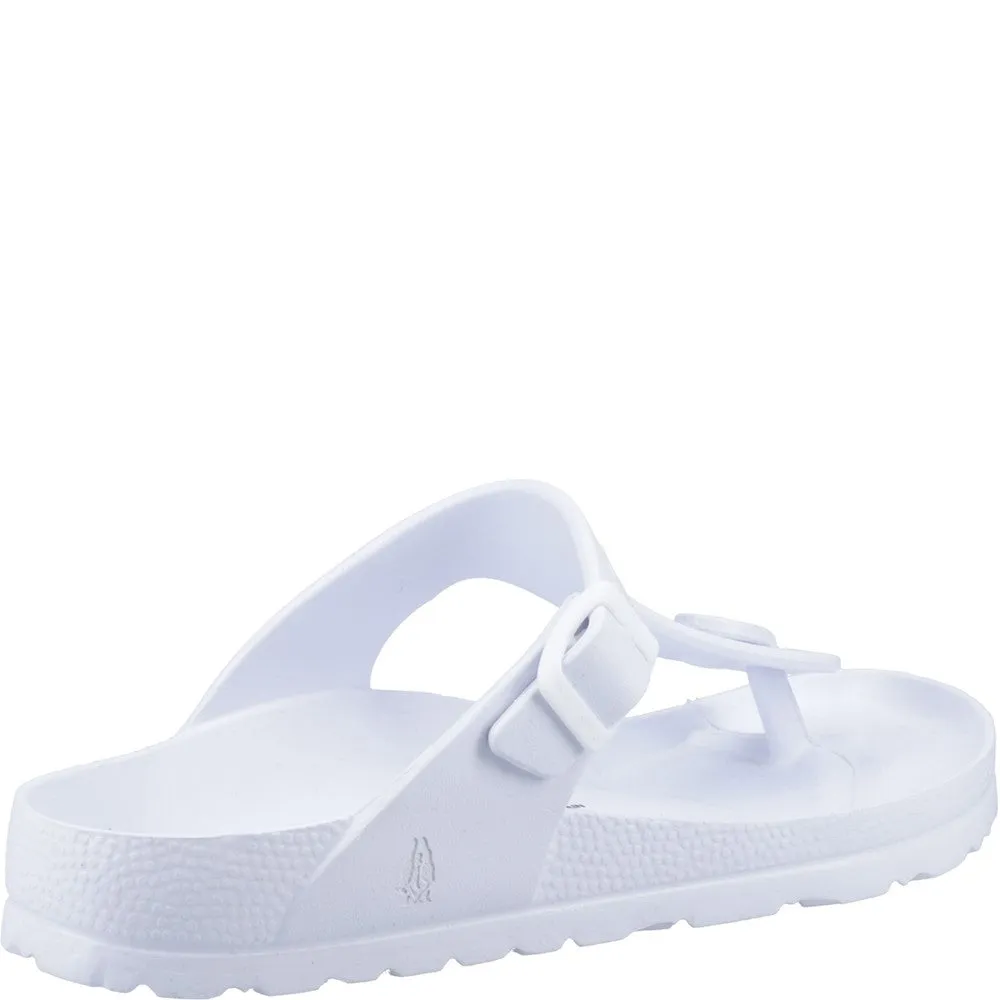White Lizzie Toepost Sandals