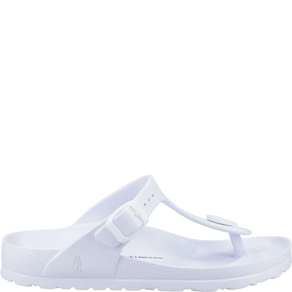White Lizzie Toepost Sandals