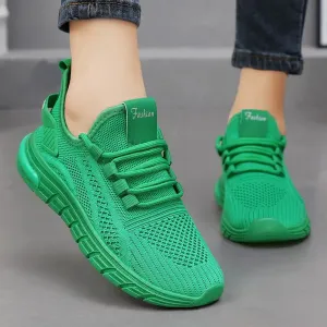 Women Casual Sneakers Lace-up Gym Vulcanized Shoes White Female Footwear Fashion Breathable Walking Mesh Flat Shoes Trainers