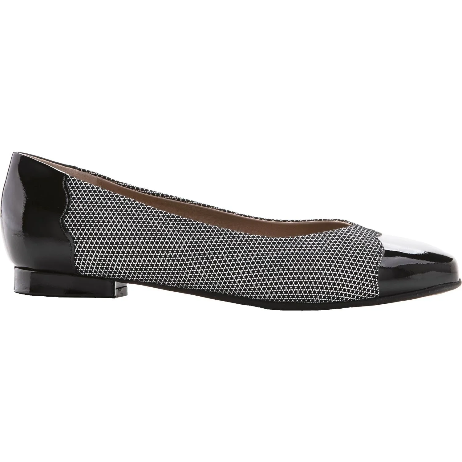 Women's BeautiFeel Myla Black/White Fine Mesh Suede
