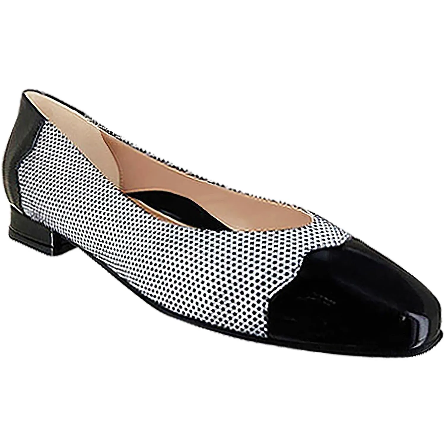 Women's BeautiFeel Myla Black/White Fine Mesh Suede