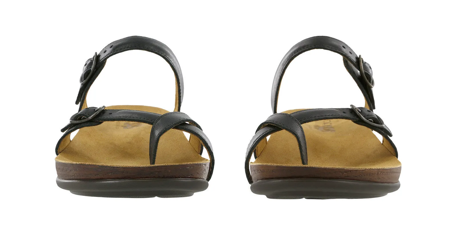 Women's Shelly Toe Loop Slide Sandal in Black