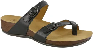 Women's Shelly Toe Loop Slide Sandal in Black