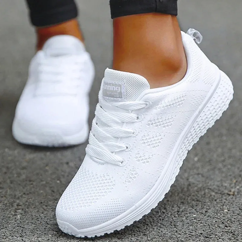 Women's Sneakers Casual Shoes Flats Air Mesh Breathable Trainers Ladies Shoes Female Sneakers Women Shoes Basket Tenis Feminino