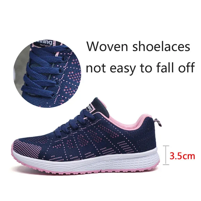 Women's Sneakers Casual Shoes Flats Air Mesh Breathable Trainers Ladies Shoes Female Sneakers Women Shoes Basket Tenis Feminino