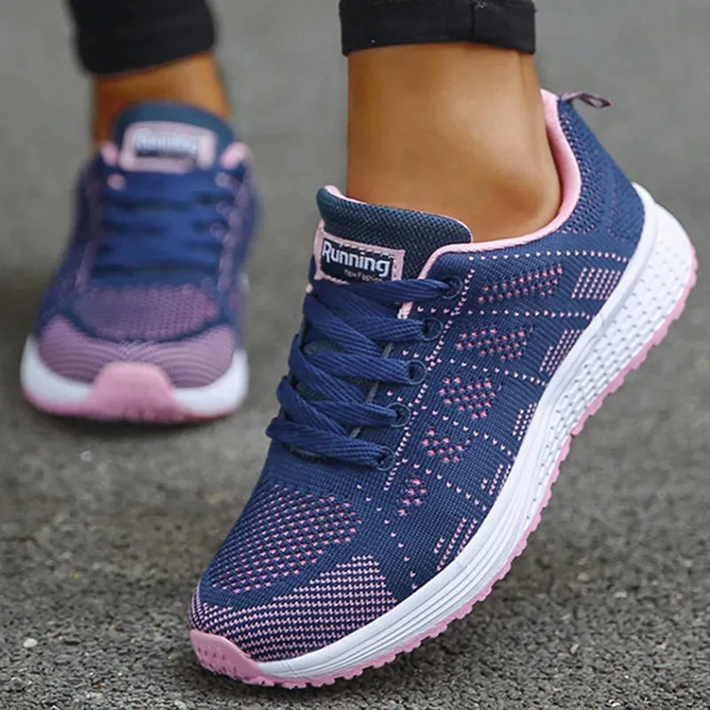 Women's Sneakers Casual Shoes Flats Air Mesh Breathable Trainers Ladies Shoes Female Sneakers Women Shoes Basket Tenis Feminino