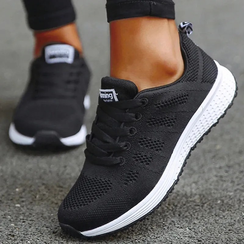 Women's Sneakers Casual Shoes Flats Air Mesh Breathable Trainers Ladies Shoes Female Sneakers Women Shoes Basket Tenis Feminino