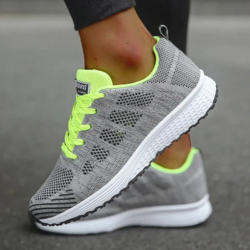 Women's Sneakers Casual Shoes Flats Air Mesh Breathable Trainers Ladies Shoes Female Sneakers Women Shoes Basket Tenis Feminino