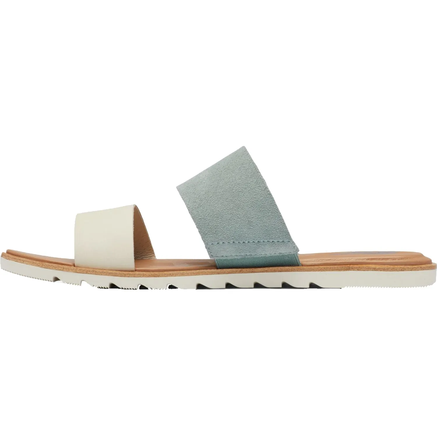 Women's Sorel Ella II Slide Crushed Blue/Chalk Leather