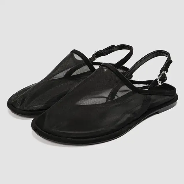 zapatos mujer 2024 tendencia Mesh Casual Sandals Flat Bottom Sandals Fashion Slip-On Shoes for Women Solid Women's Sandals Sanda
