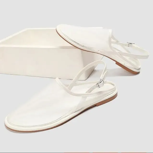 zapatos mujer 2024 tendencia Mesh Casual Sandals Flat Bottom Sandals Fashion Slip-On Shoes for Women Solid Women's Sandals Sanda