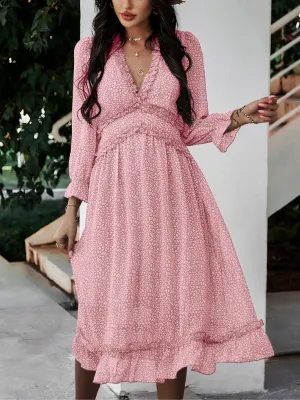 Zarnish Midi Dress - Pink