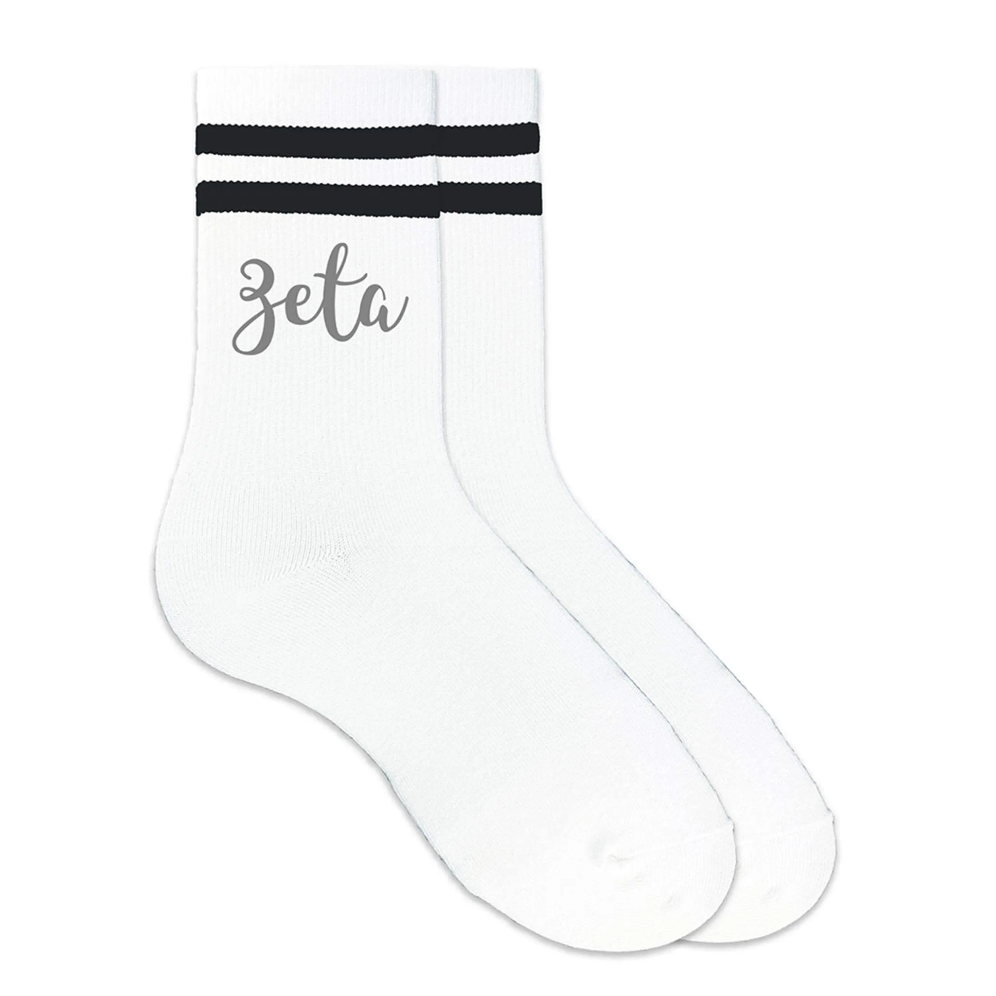 ZETA Striped Sorority Crew Socks