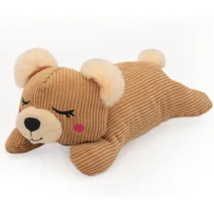 Zippy Paws Snooziez Bear with Shhqueaker